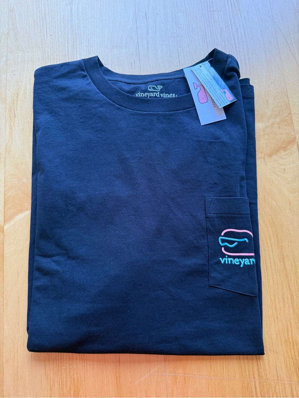 NWT Vineyard Vines Good Vibes Neon Pocket Tee XXL